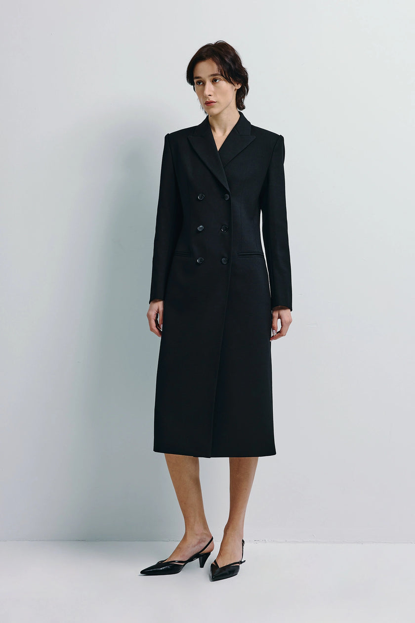 Lorde Double Breast Wool Coat Black