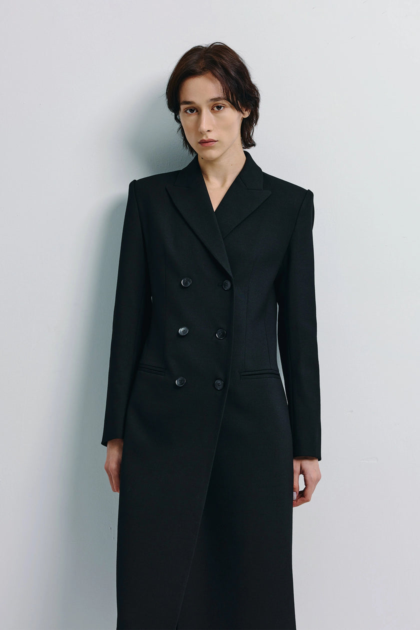 Lorde Double Breast Wool Coat Black