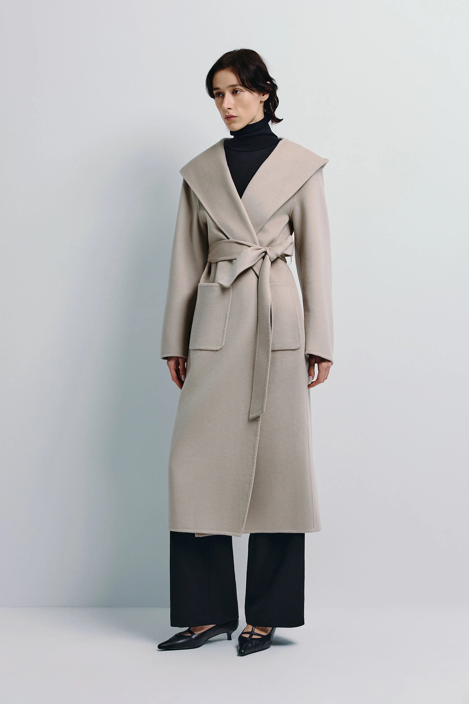 Lesley Robe Handmade Coat Taupe Grey