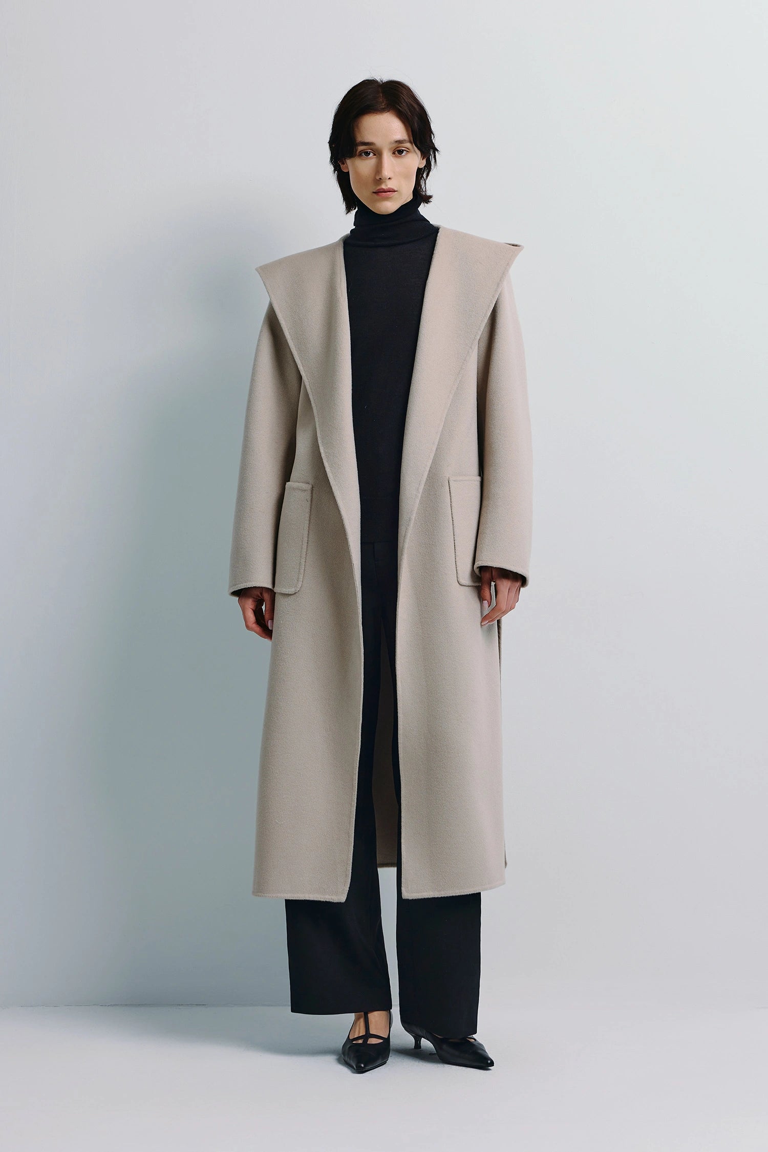 Lesley Robe Handmade Coat Taupe Grey