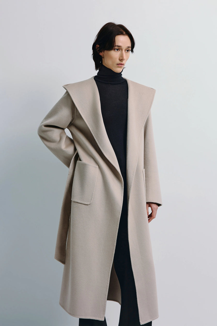 Lesley Robe Handmade Coat Taupe Grey