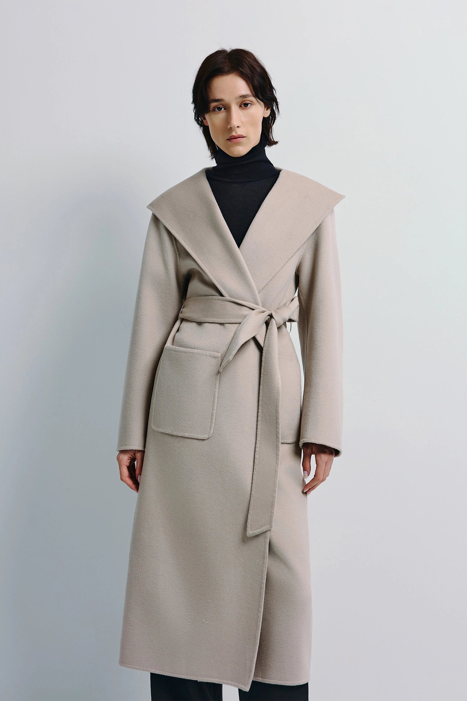 Lesley Robe Handmade Coat Taupe Grey