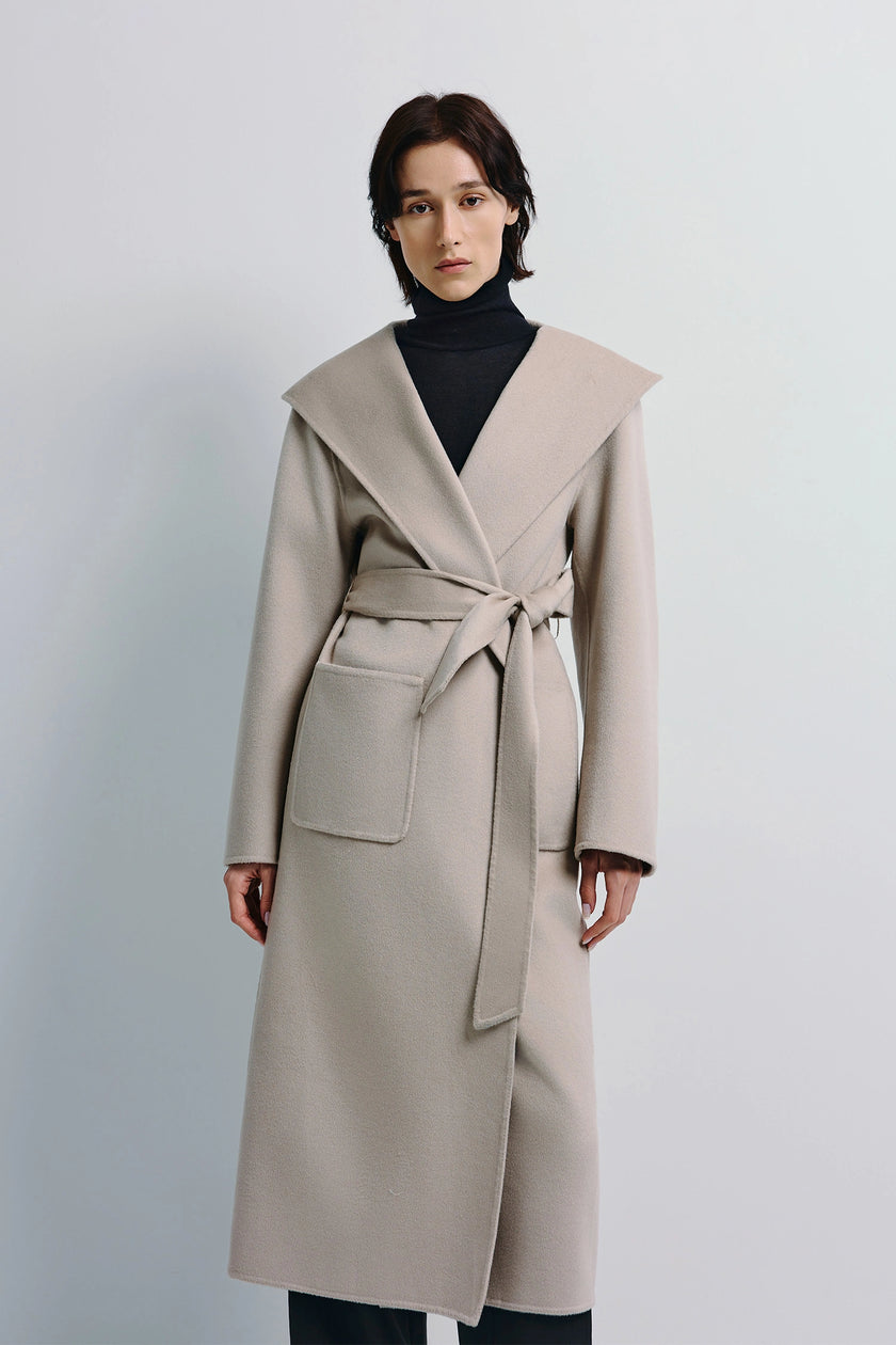 Lesley Robe Handmade Coat Taupe Grey