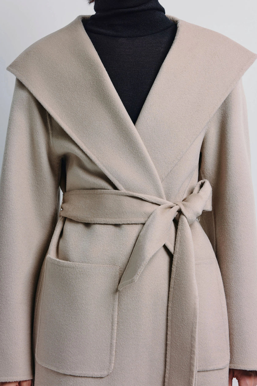 Lesley Robe Handmade Coat Taupe Grey