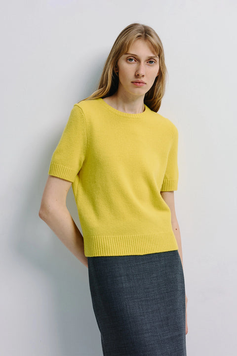 Leta Crewneck Sweater Celestial Yellow
