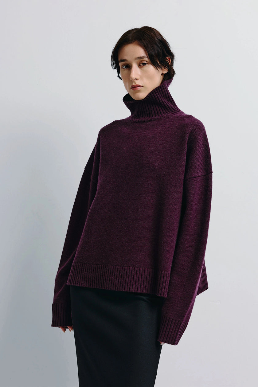 Malvi Turtleneck Sweater Cherry