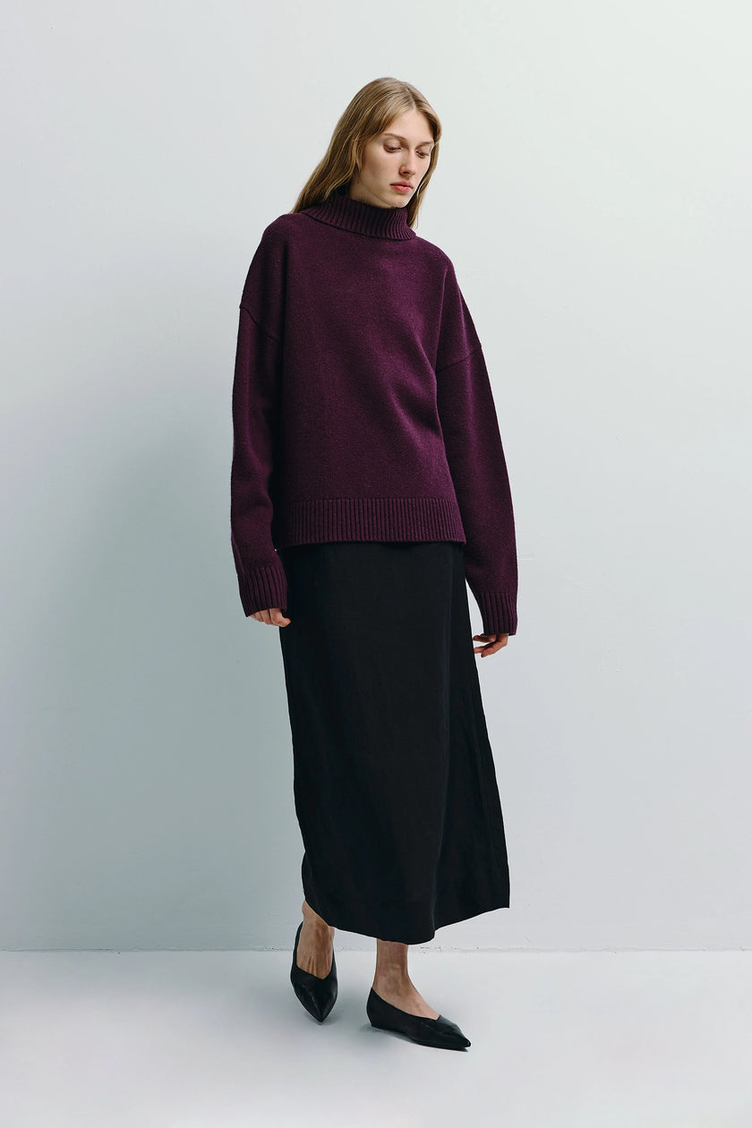 Malvi Turtleneck Sweater Cherry