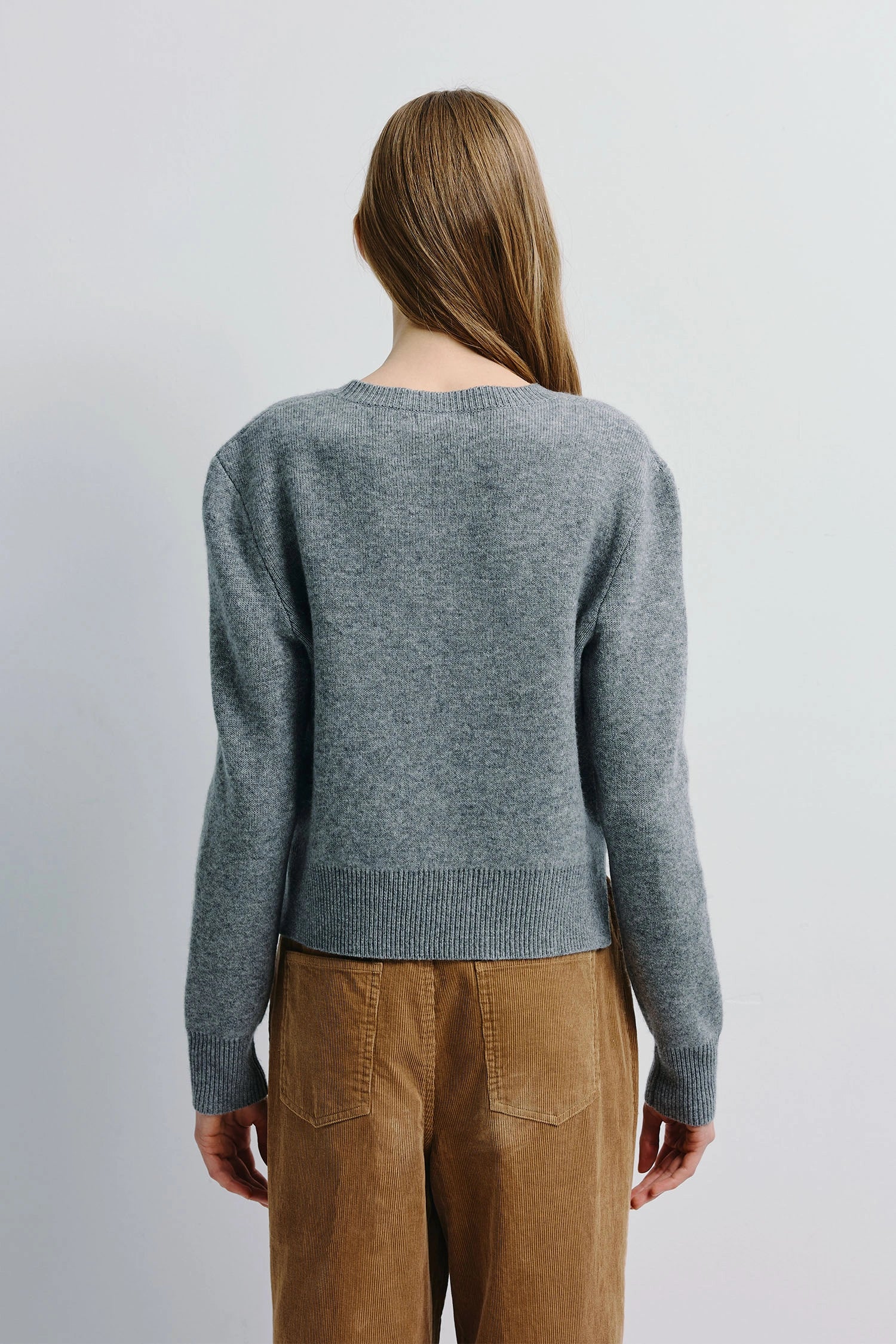 Lenore Crewneck Pullover Sweater H.Grey