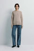 Gil Crewneck Oversized Sweater Taupe