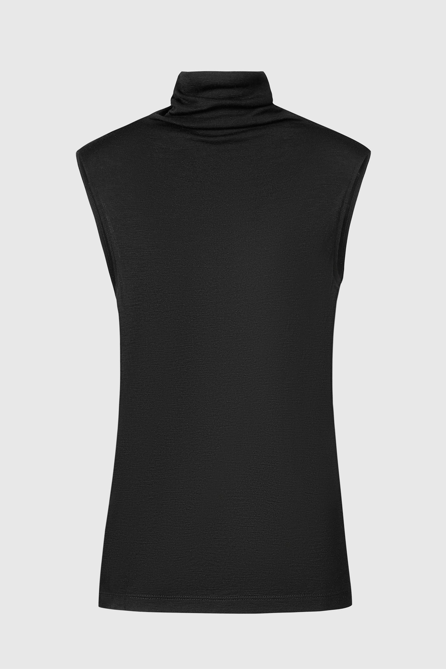 Lilou Sleeveless Turtleneck Top Black
