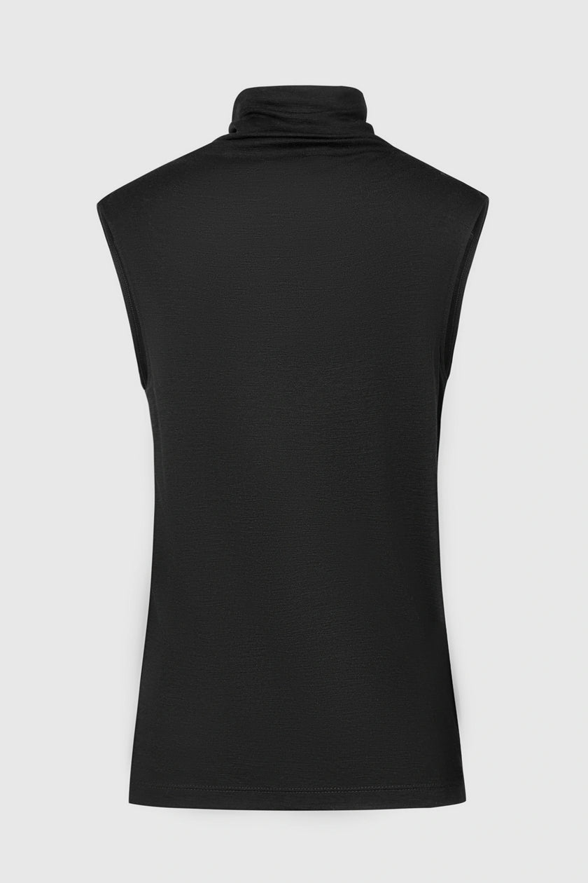 Lilou Sleeveless Turtleneck Top Black