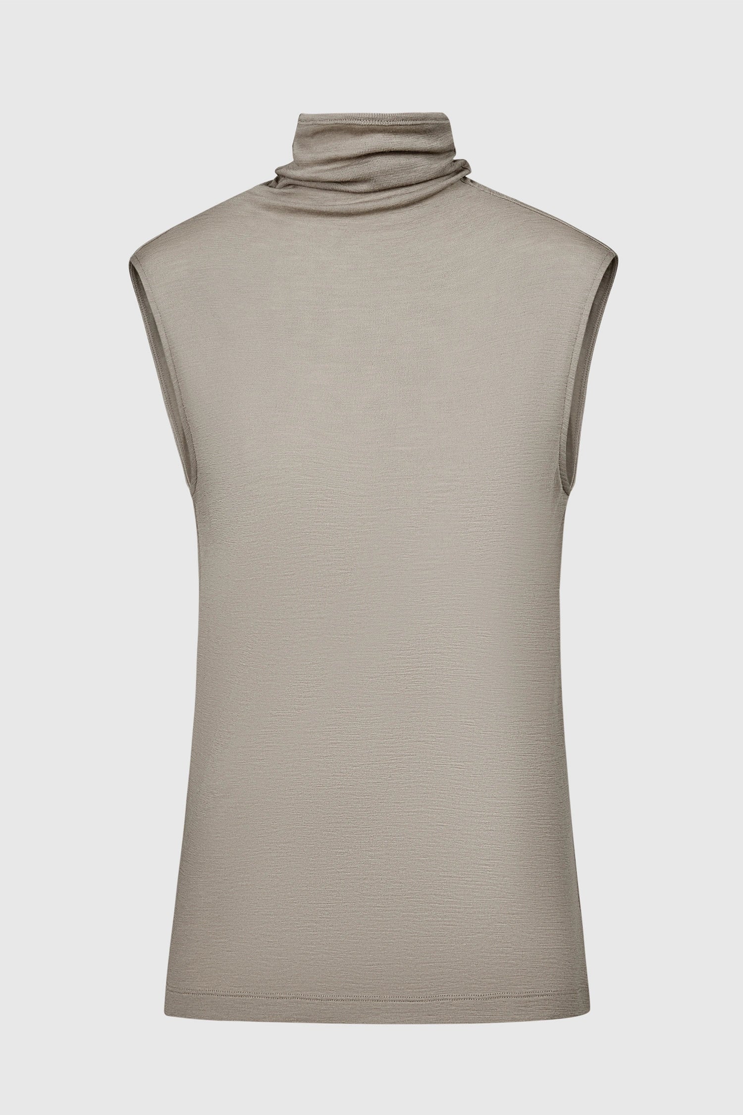 Lilou Sleeveless Turtleneck Top Camel