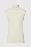Lilou Sleeveless Turtleneck Top Creme