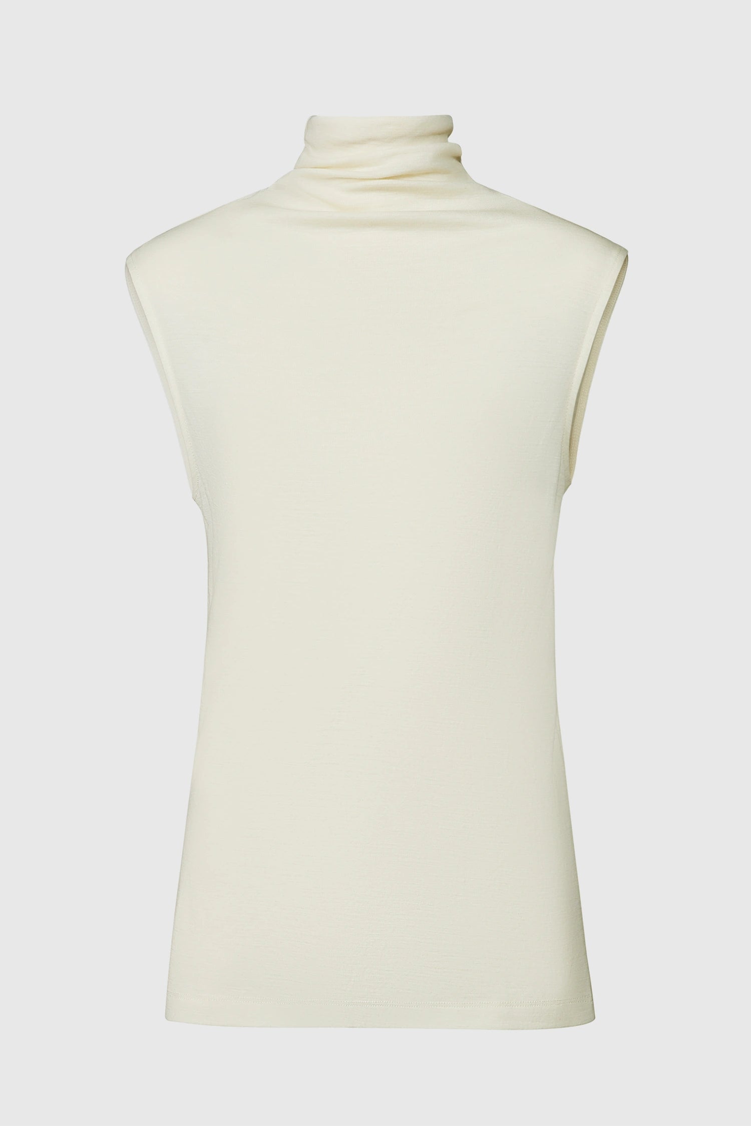 Lilou Sleeveless Turtleneck Top Creme