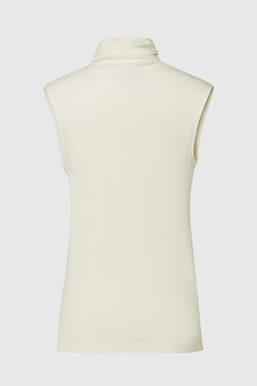 Lilou Sleeveless Turtleneck Top Creme
