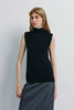 Lilou Sleeveless Turtleneck Top Black