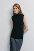 Lilou Sleeveless Turtleneck Top Black