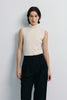 Lilou Sleeveless Turtleneck Top Creme