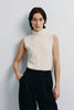 Lilou Sleeveless Turtleneck Top Creme