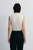 Lilou Sleeveless Turtleneck Top Creme