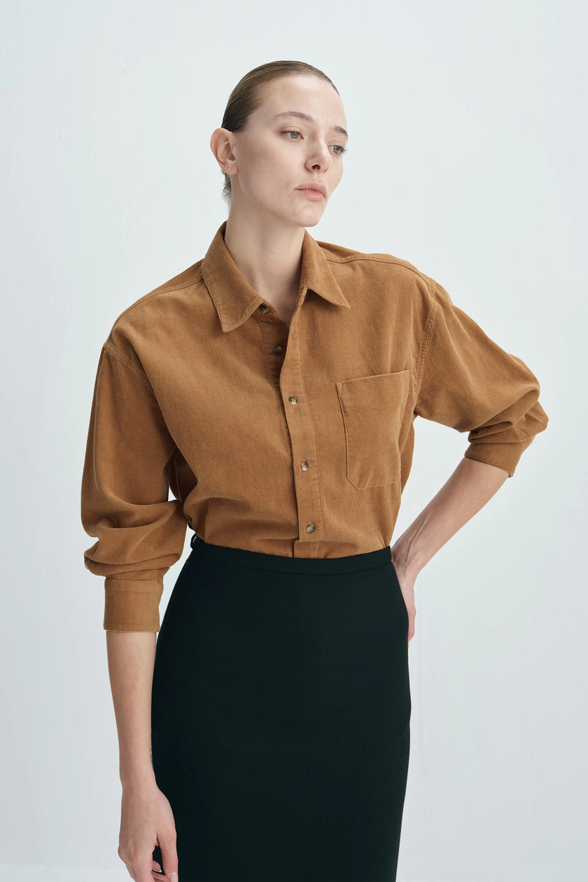 Maris Corduroy Shirt Camel