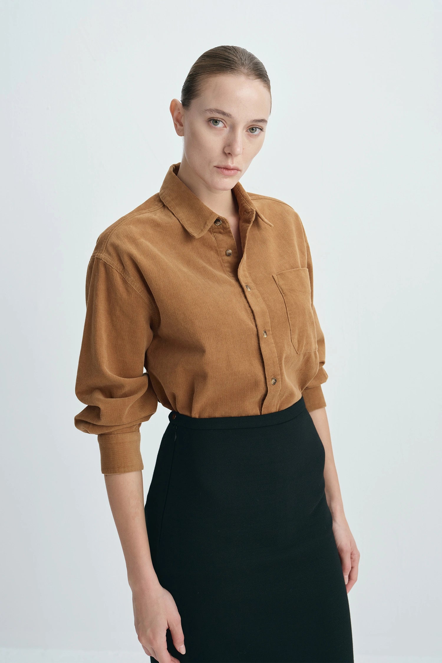 Maris Corduroy Shirt Camel