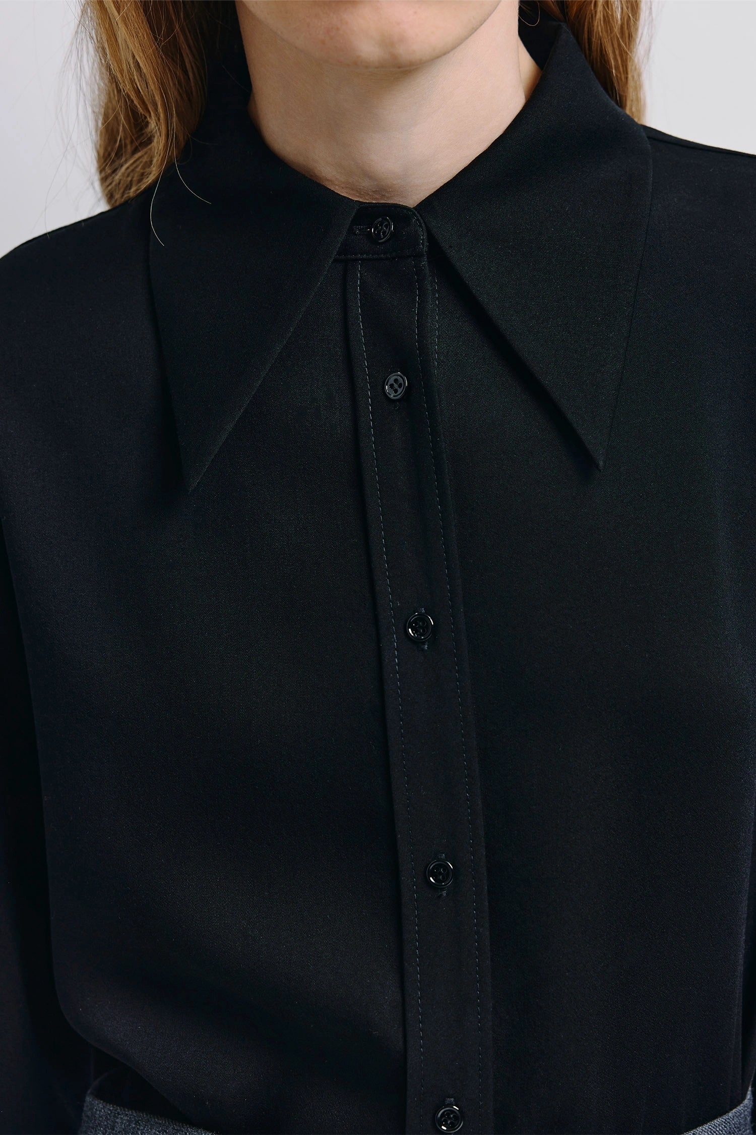 Darrion Pointy Collared Shirt Black