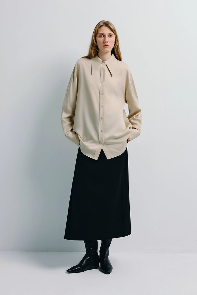 Darrion Pointy Collared Shirt Fossil