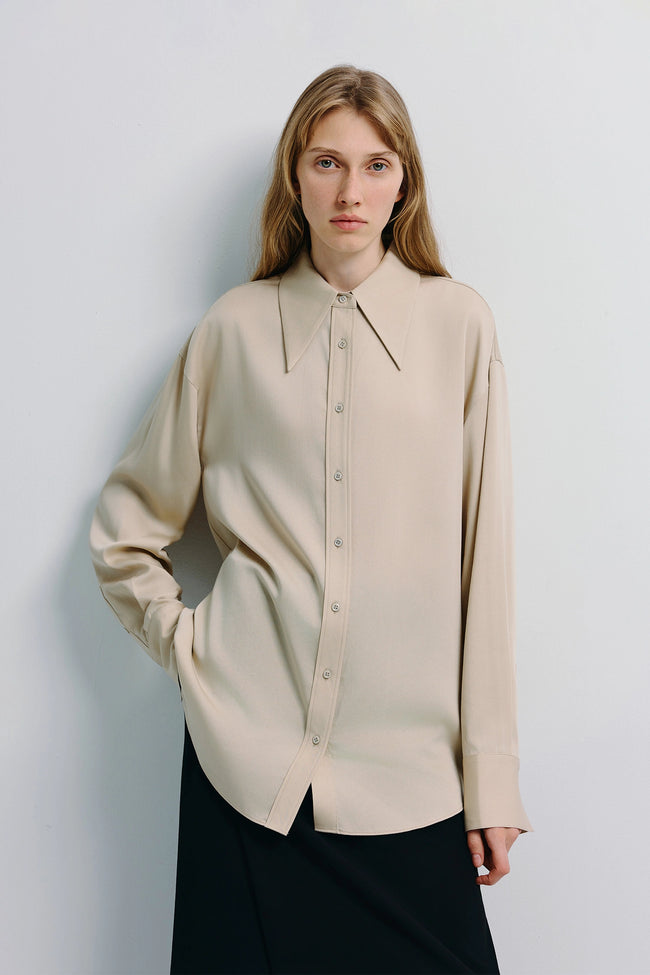 Darrion Pointy Collared Shirt Fossil