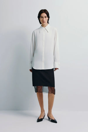 Darrion Pointy Collared Shirt White