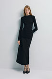 Wren FIne Knit Boatneck Top Black