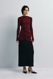 Wren Fine Knit Boatneck Top Cherry