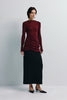 Wren Fine Knit Boatneck Top Cherry