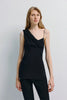 Manuela Asymmetric Cami Top Black