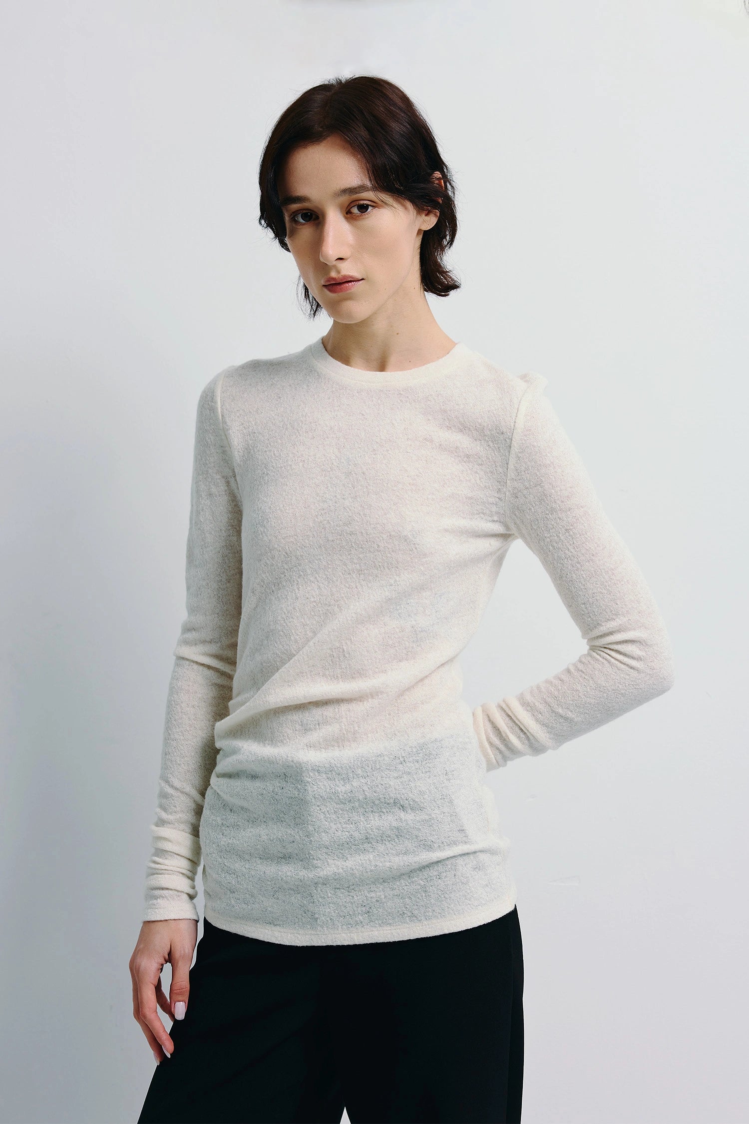 Selly Wool Blend Top Creme