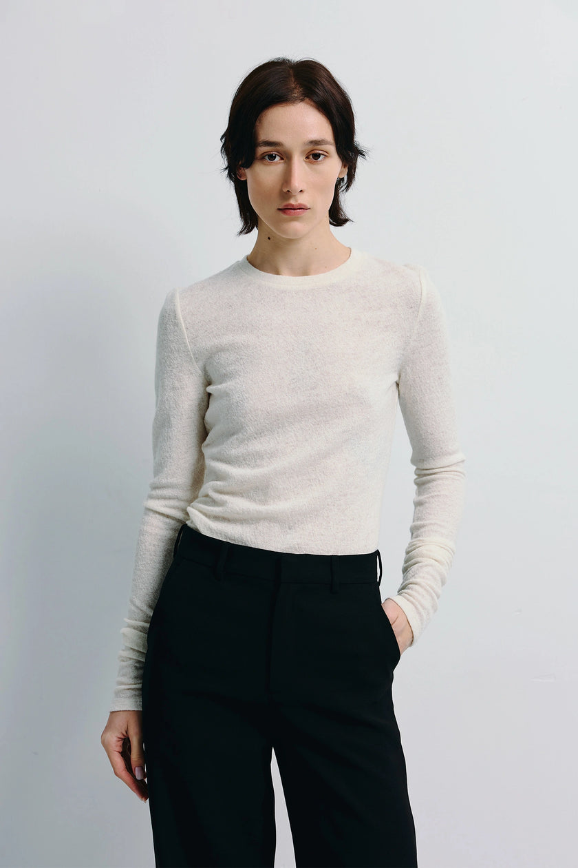 Selly Wool Blend Top Creme