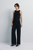Béri High Neck Tank Top Black