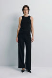 Béri High Neck Tank Top Black