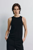 Béri High Neck Tank Top Black
