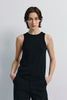 Béri High Neck Tank Top Black