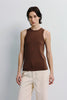 Béri High Neck Tank Top Brown