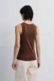 Béri High Neck Tank Top Brown