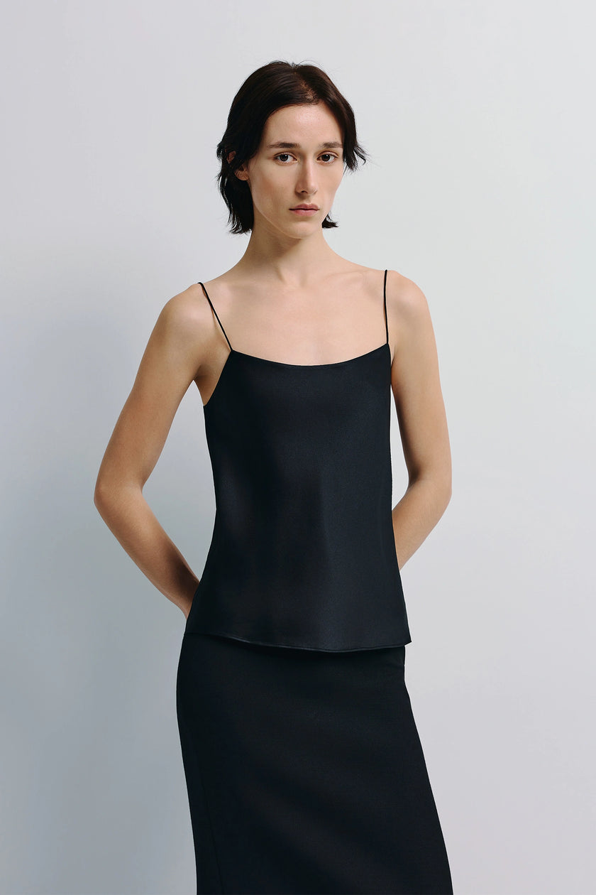 Jett Silk Cami Top Black