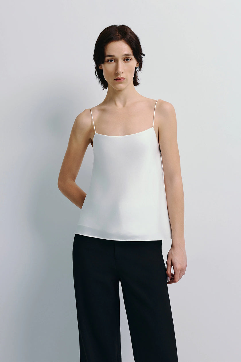 Jett Silk Cami Top Whitte