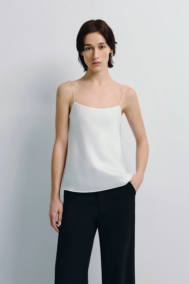 Jett Silk Cami Top Whitte