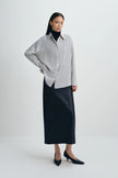 Benji Striped Shirt Taupe Grey