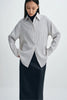 Benji Striped Shirt Taupe Grey