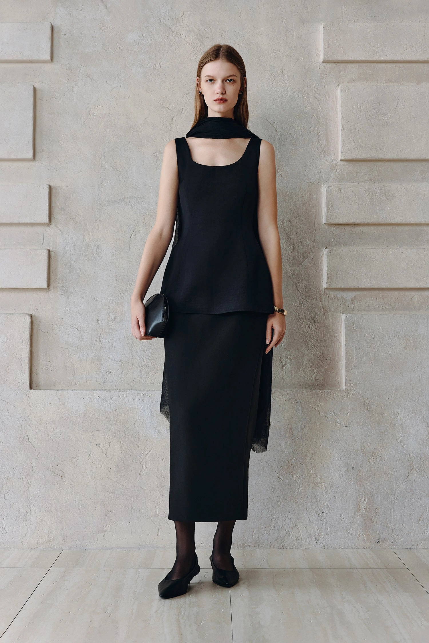 Corinna Peplum Top Black