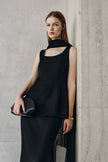 Corinna Peplum Top Black