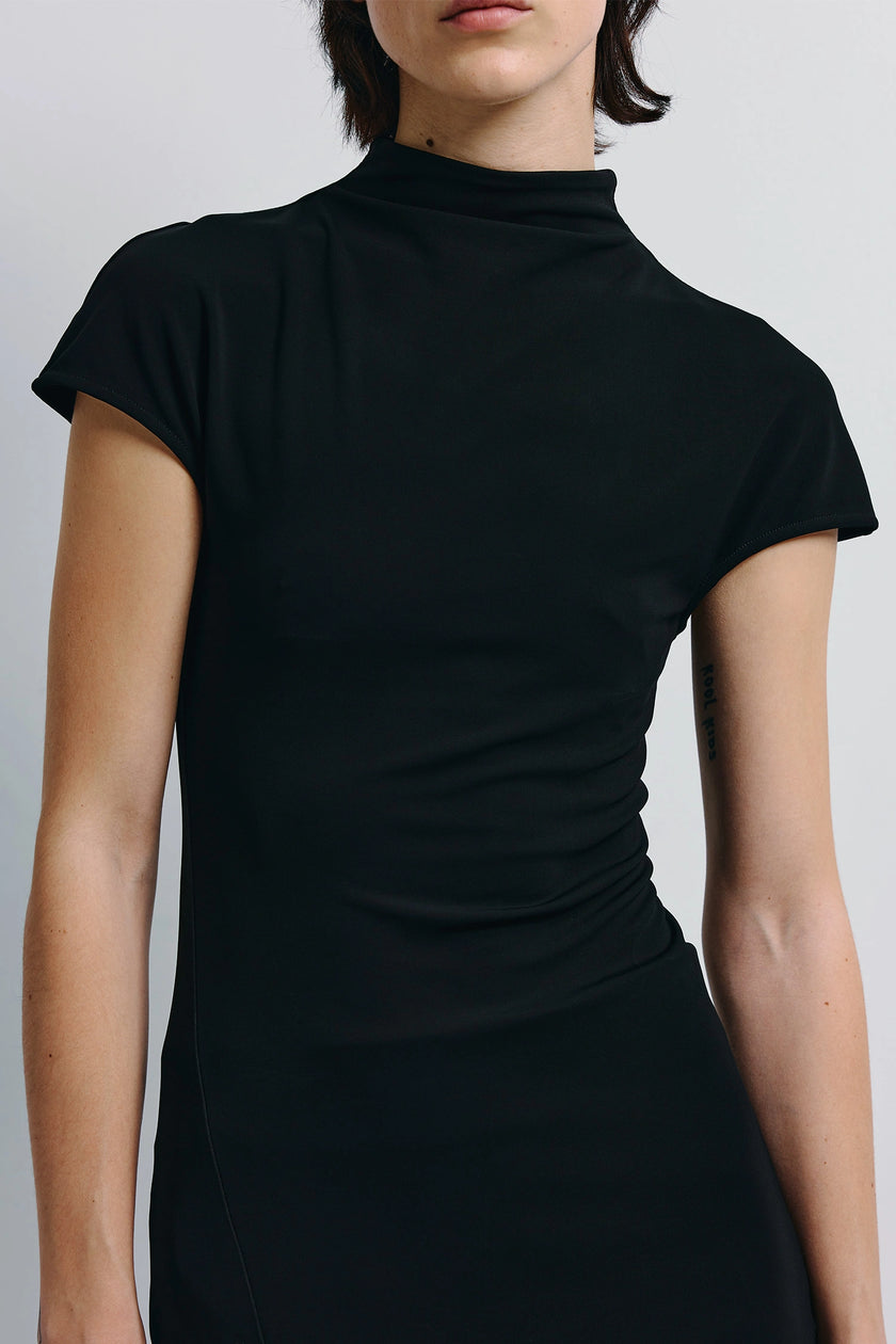 Aline Silky Knit Top Black